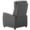 Electric Massage Recliner Light Gray Fabric