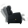 Electric Massage Recliner Dark Gray Fabric