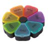 1pc Large Weekly Pill Organizer; 7 Day Portable Pill Box Case For Vitamin; Cod Liver Oil; Pills; Supplements; Flower Medicine Organizer-Arthritis Frie