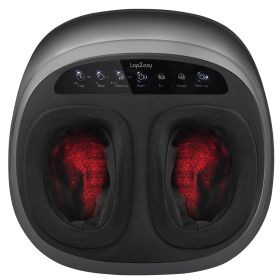 Foot Massager Machine with Heat and Massage Gifts for Men and Women Shiatsu Deep Kneading Electric Feet Massager for Home and Office Use (Color: black)